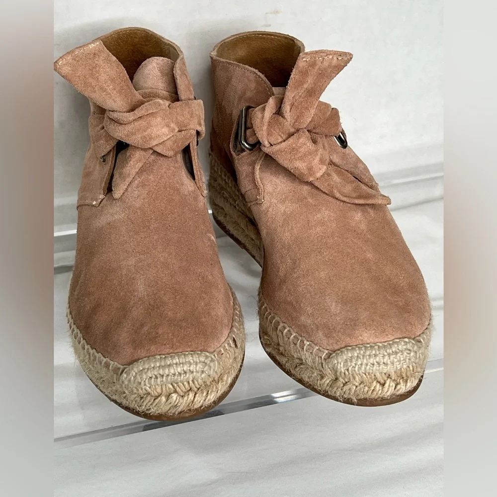 Rag and bone Suede Espadrille Booties, Tan  Women’s Sz 39